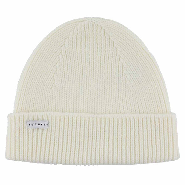 Ribbed Merino Beanie / Cream - Escuyer