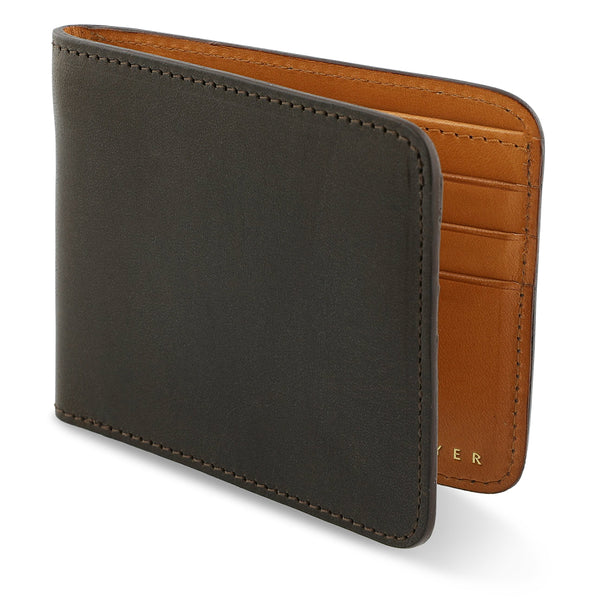 Leather Billfold Wallet - Khaki / Natural - Escuyer