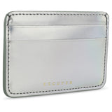 Escuyer iridescent silver cardholder in presentation gift box — handmade in Portugal