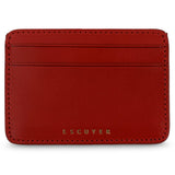 Leather Cardholder — Red
