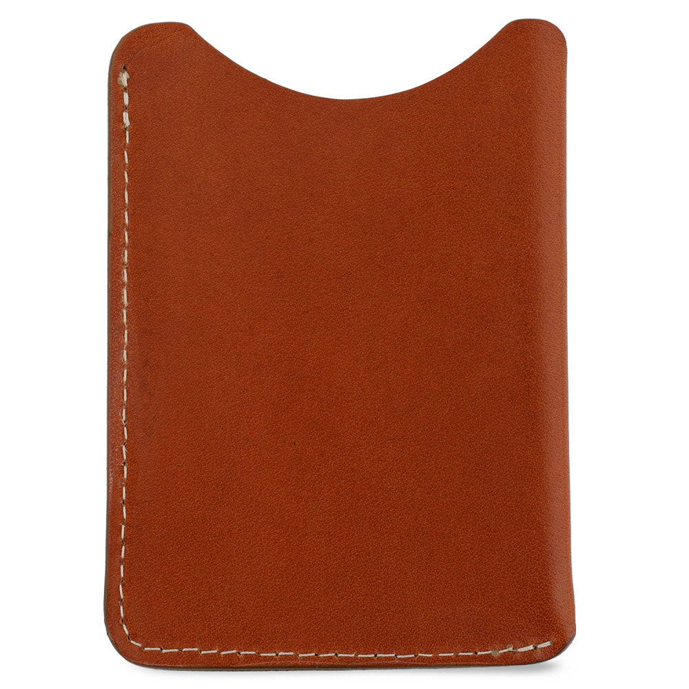 Leather Card Sleeve - Cognac