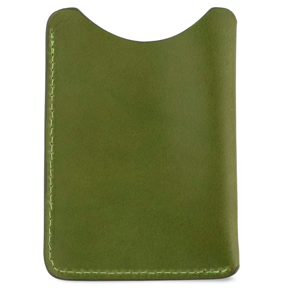 Leather Card Sleeve - Jungle Green