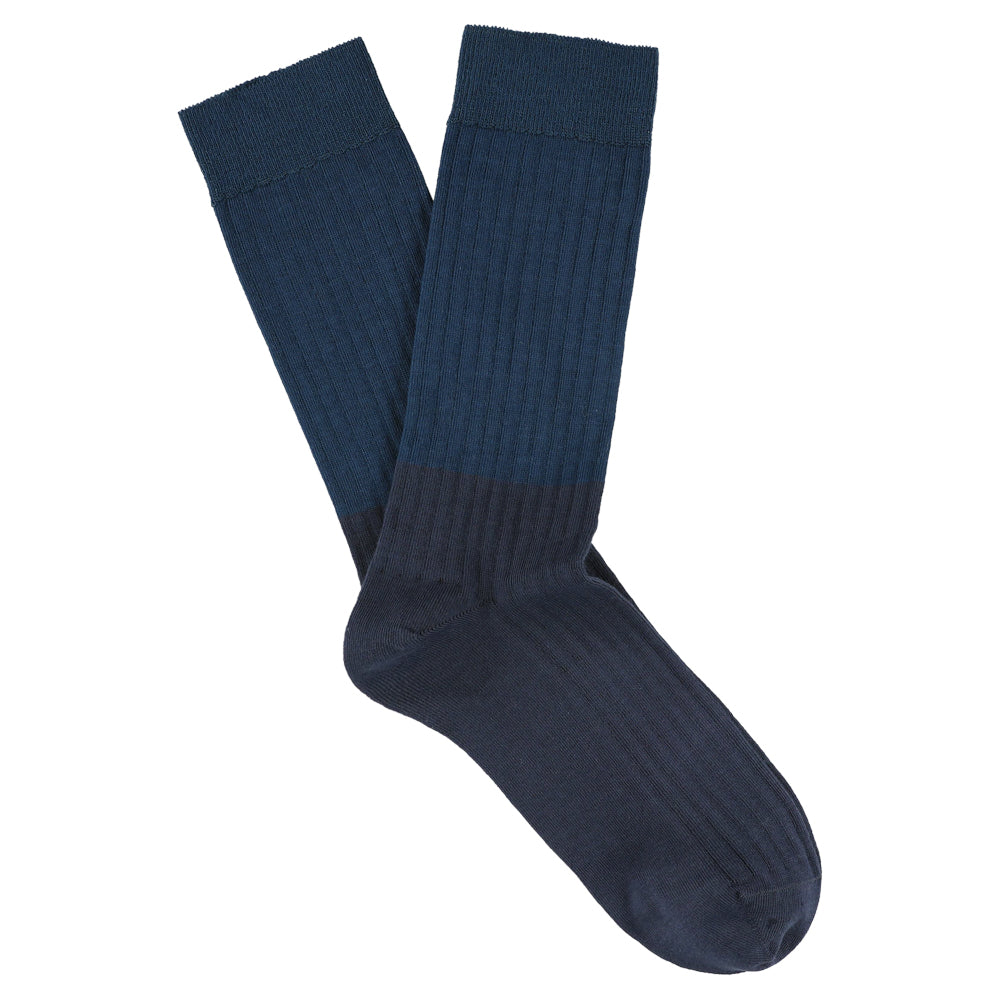 Men Colour Block Socks Blue / Blue - Escuyer