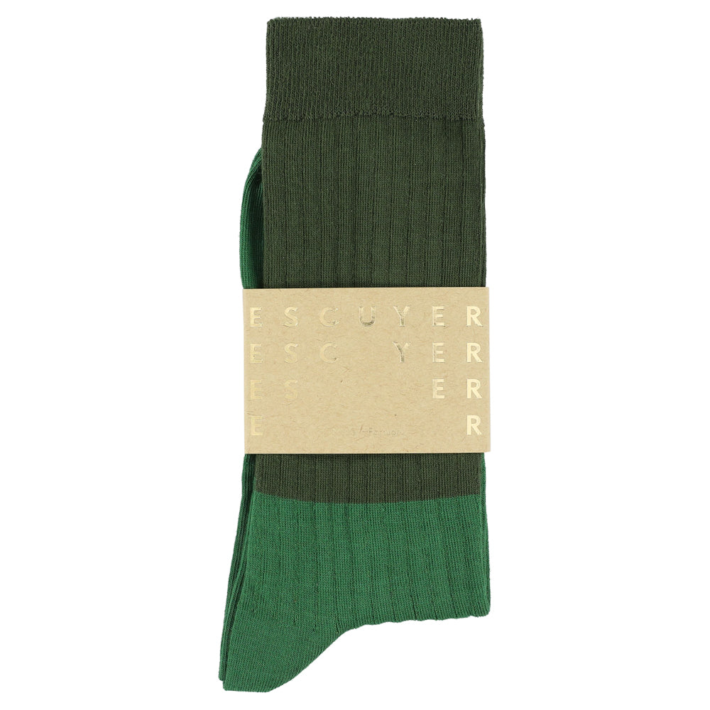 Men Colour Block Socks Khaki / Green detail - Escuyer