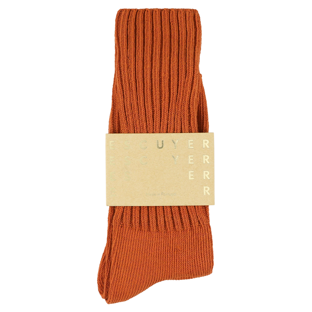 Men Crew Socks - Brick - Escuyer
