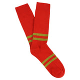 Men's Striped Socks Orange & Gold — Italian Cotton, Made in Portugal — Escuyer