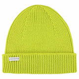 Bright yellow ribbed merino wool beanie by Escuyer