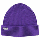 Purple ribbed merino wool beanie by Escuyer