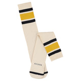 Unisex Tube Socks 3 Stripes Ecru Blue Yellow - Escuyer