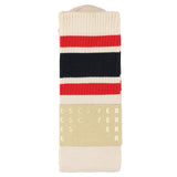 Unisex Tube Socks 3 Stripes - Ecru / Red / Blue - Escuyer