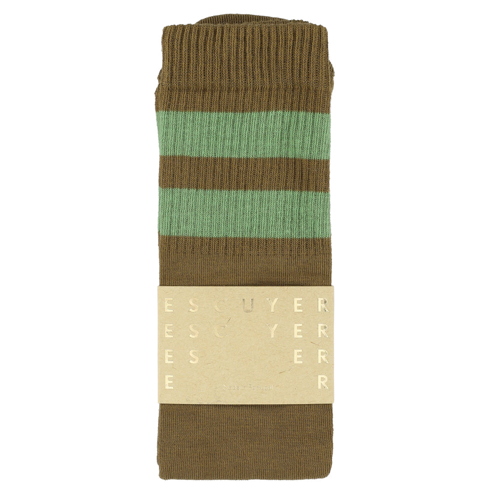 Unisex Tube Socks - Tabac / Green - Escuyer