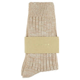 Escuyer women's pink melange socks, crew length, made in Portugal