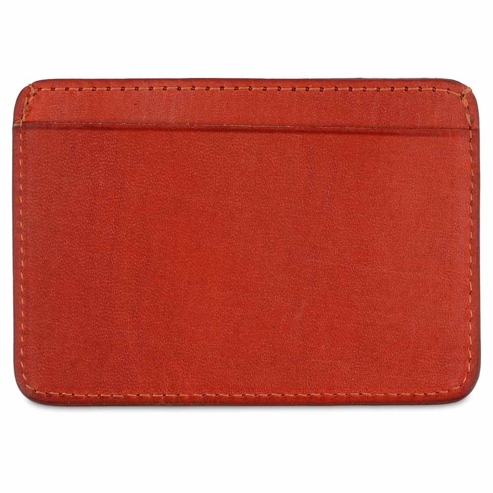 Escuyer khaki and orange cardholder showing two-tone colour layout — handmade in Portugal