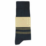 Men Stripes socks - Blue / Olive - Escuyer