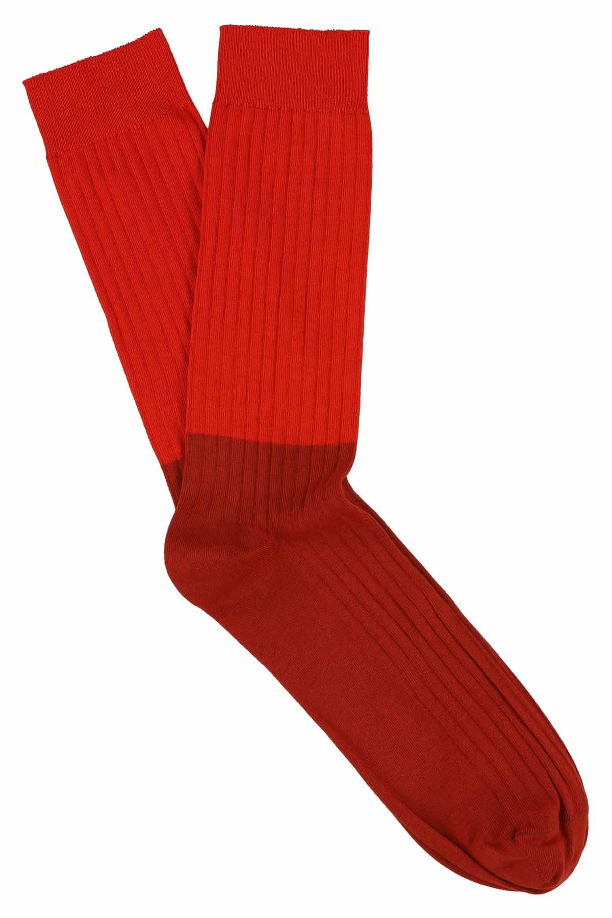 Colour Block Socks Molten Lava / Gold Flame - Escuyer
