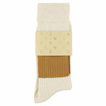 Melange Band Socks - Ecru / Mustard - Escuyer
