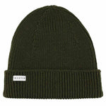 Khaki ribbed merino wool beanie by Escuyer
