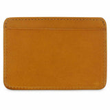 Escuyer orange and mustard cardholder showing two-tone colour layout — handmade in Portugal