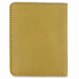 Escuyer desert slim wallet showing slim profile and hand painted edges