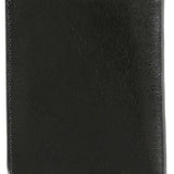 Escuyer black slim leather wallet closed — slim profile for front pocket carry