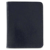 Escuyer blue slim leather wallet — Italian vegetable tanned leather, front view