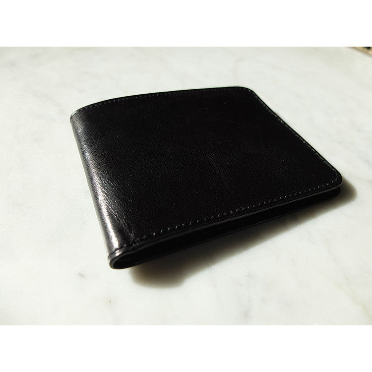 Leather Billfold Wallet - Black - Escuyer